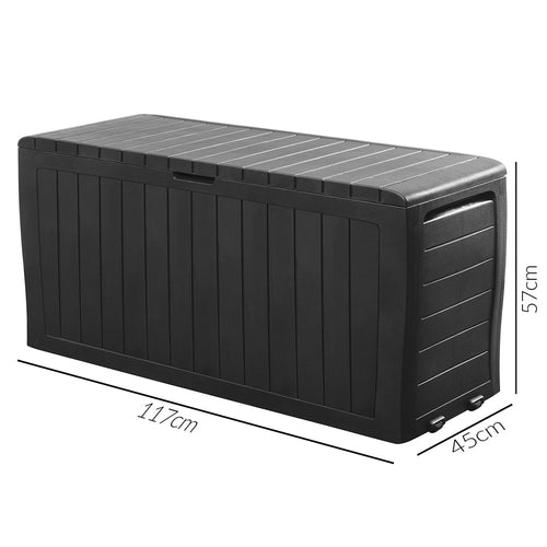 Keter Opslagbox Marvel Plus antraciet 117x45x57cm met wielen - 749b72fb-66bf-478e-8513-18868c3c4f31