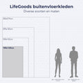 LifeGoods Buitenkleed - 120x180CM - Vloerkleed - Tuintapijt - Incl. Draagtas - Grijs - 77aa7b0d-6edb-40a4-a795-c2492c919ff4