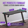 Avalo Gaming Bureau - 140x60x73 CM - Game Desk Met LED Verlichting - Gaming Desk - Tafel - Zwart - 785939b7c631a2d7d2bc3a97fd7cbf1aa4e38839_Enriched_product_image