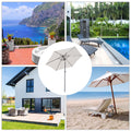 Outsunny Tuinparasol met handslinger aluminium 180/ polyester crème wit Ø 2,7 x 2,35 m - 786686e6-2468-4270-ba1e-382ad8e24d51