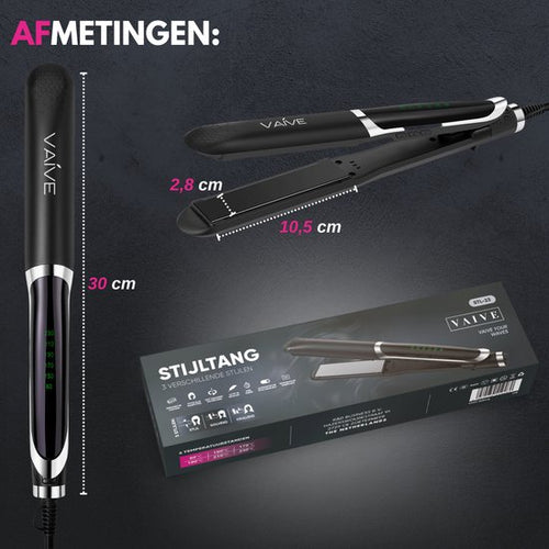 VAIVE Stijltang - 2 in 1 - Stijlen en Krullen - Keramisch - 60ºC - 230ºC - Krultang - 7891b541f3b87cc58c263d8eda2b30ab5f7f20bb_Enriched_product_image