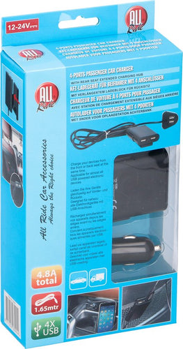 All Ride USB Oplader voor Auto - Autolader - 12/ 24 Volt - Splitter voor Sigarettenaansteker - 79ee8d013e594a1f0976a5a5c9dd9c860eaafb89_Enriched_product_image