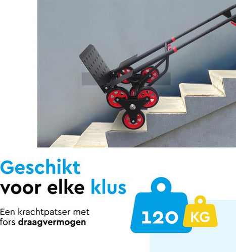 BRASQ Steekwagen Trap - Staal - 120KG Draagvermogen - Transportkar - Transporthulp - Opvouwbaar - Trapsteekwagen - 7b2bb4ff724f78a6907523eb575cf6c6fec63dfa_Enriched_product_image