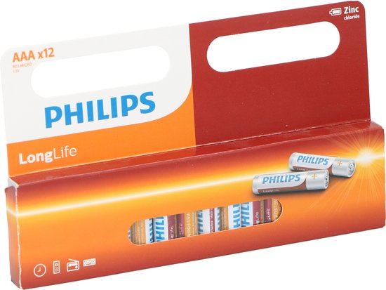 Philips LongLife - AAA Batterijen - 12 stuks - 7f57d71f3add394f1bd6a224d3531a99c2a4093a_Enriched_product_image