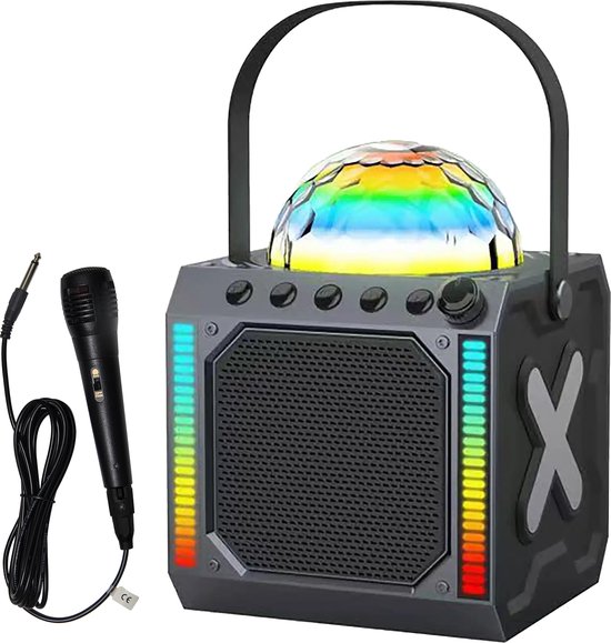 Denver Karaoke Set Kinderen & Volwassenen - Discolichten - Bluetooth - Incl. Microfoon - Speaker Party Box - Partybox - BTM618 - 84a3202a2e9c660ae20c9d1837d92209ef1a8cf9_Enriched_product_image_c484e8f9-6075-4502-a390-0844eab3b3b4
