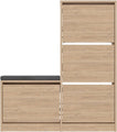Halbank met schoenenkasten Woody Fashion | 105 x 26 x 118,5 cm | Oak-design - 85b3b53e0492637d65ff034ba7b0e9ba3974478e_Enriched_product_image_968548f9-9e9c-460a-b485-7a80ecbd6906
