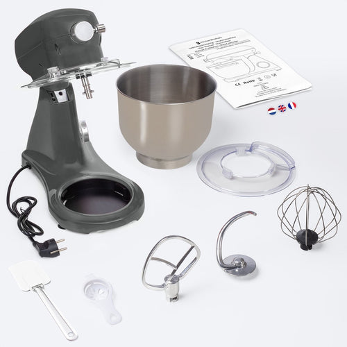 KitchenBrothers Keukenmachine - Keukenrobot - 6L Mengkom - 1800W - Aluminium - Antraciet - 8643abe0-7d16-4611-8acd-25a6a59b79e8_cb80a642-def7-47aa-ab2b-e434c5b4520b