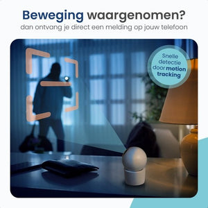 Gologi Beveiligingscamera Binnen - Smart Indoor Camera - 4MP - Draadloze verbinding met app (WIFI) - 345° Draaibaar - Nightvision - Bewegingssensor - Babyfoon - Huisdiercamera - Wit - 8b191e9d-b5e3-4ee0-a34d-c8da2ce0a15d
