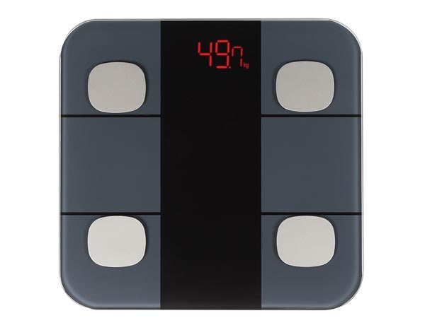 Perel Slimme personenweegschaal met app Tuya Smart, max. 180 kg, digitaal, lichaamsanalyse, BMI, kcal, ledscherm, automatisch aan en uit, zwart - 8d3f5f98-2919-4e79-b9d7-75627b1f11d5_82c29dd8-d363-4aa9-94b7-f40509762454