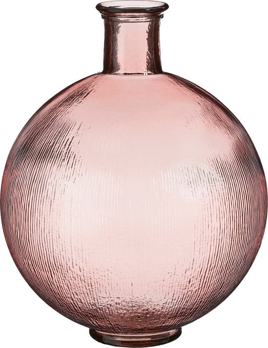Mica Decorations Firenza Fles Vaas - H42 x Ø34 cm - Gerecycled Glas - Lichtroze - 8e1d04c5ee170487e9d2714991d007452b8ccfe2_Enriched_product_image_bc33634e-917b-44b6-923f-f566a31913e3