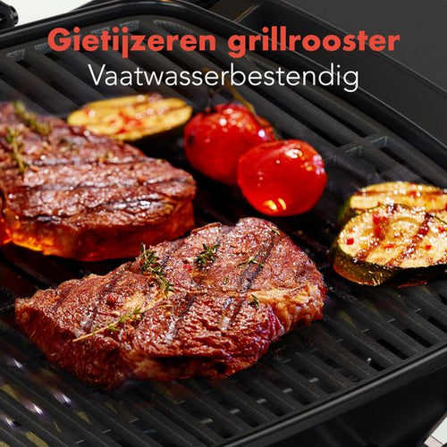 KitchenBrothers Gas BBQ - Tafelmodel Barbecue - Tafelbarbecue - Anti-aanbaklaag - 37x48 cm Grilloppervlak - Zwart - 9670b4c9f43206985c9d0fec5ff56ea46f172d75_Enriched_product_image