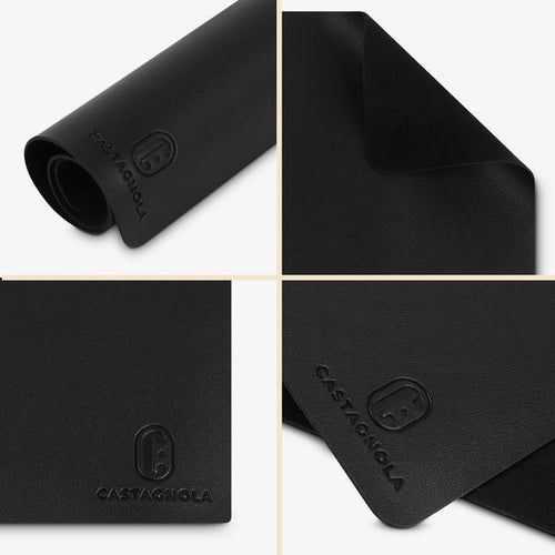 Castagnola Lederlook Placemats - Antislip Placemat van Kunstleer - Waterafstotende Onderlegger - Onderzetter - Placemats kunststof - 6 Stuks - 45 x 30 cm - Zwart - 9681e36a4aa2fe0bb7d00cd65e8eb7e9119e97a1_Enriched_product_image