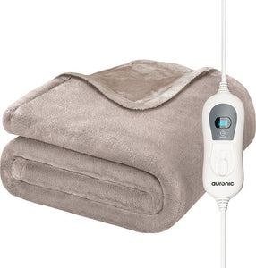 Auronic Elektrische Warmtedeken - Bovendeken - 2 Persoons - 3 Warmtestanden - Met Timer - 200 x 180 cm - Taupe - 998b41dfffdad9ff61361539efd2171ab0629d51_Enriched_product_image