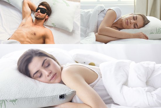 H&C Bamboo Memory Foam Hoofdkussen - Antibacterieel - Anti-Huisstofmijt - Voor Zijslapers - 9c9b3883b075dd280334f0ef91fa5fe4358cf09d_Enriched_product_image_16b5cb6d-857b-4708-84c5-6f5687fd496c