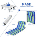 Coast 2 Opvouwbare Strandmatten met Bijzettafel - 151 x 55,5 x 27-47 - Blauw/Groen - 9f77708a-9d8d-4f93-8e04-c0a80c064d4b_cd7b0ef1-d8f3-407b-b386-cc7ad894f9c2