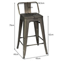 Coast Barkrukken - Set van 4 - Metaal - Max. 150 kg - Zithoogte 62 cm - 43 x 43 x 79 cm - Zwart - 9fbe330bc25e21bae3f8b990d979490dd559c4d5_caf_stoel_eetkamerstoel_modern_stijlvol_eetkamerstoel_met_rubberen_voetjes_150_kg_draagvermogen_3abd7ff6-56e6-4931-9402-7f21bc8c7874