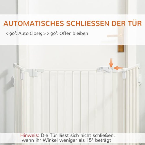 Paws Deurhekje Verstelbaar Inklapbaar met Automatisch Sluitende Deur 3 Panelen Wit 202,5 x 76 cm - a1a6e8bf511b41d9ec4ab88cb4cc646c7a44c99b_Enriched_product_image_bb67a87d-db7e-46fd-b77f-60b783d720a1