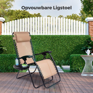 LifeGoods Opvouwbare Tuinstoelen - 30°-90° Verstelbaar - Metaal - Beige - a1bb8c20-1c9f-44d2-ab07-5394063204d6