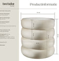 tectake® Kruk met opbergruimte - Scandi kruk fluweelstof - Ronde gestoffeerde poef voor kaptafel, slaapkamer, woonkamer of als halmeubel - Opbergkruk - creme - a25e7918b232fa4dc1987da8258f839c251d540d_Enriched_product_image