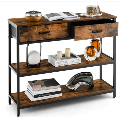 Coast - Consoletafel met 2 Stoffen Laden - 100 cm - Metalen Frame - Kantelbeveiliging - a3cb5511be9a738db2fab1fe8a66f5905b8adcad_Schermafbeelding_2025_03_21_092208