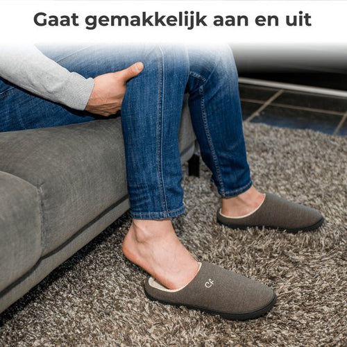 Pantoffels Heren - Sloffen - Maat 46/47 - Grijs - Anti-slip - Comfeet - a4587ec0a060b71b663ca73205b945f67cc822e8_Enriched_product_image