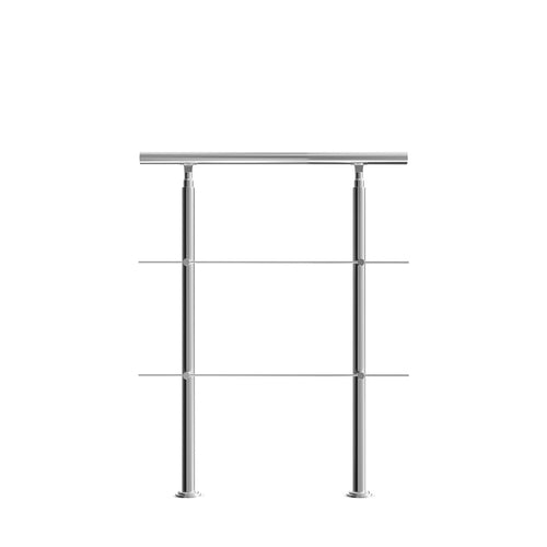 Monzana Trapleuning 80 cm - Met 2 Spijlen – Roestvrijstaal - a476d142-b2d7-43ba-95e0-a2da52fdaf95