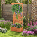 Coast Verhoogde Massief Houten Plantenbak met Latwerk | Zelfdragend | 181 cm Hoog | Natuurlijk Houtkleur - a65f55692f67248986cb342e3eef3117730759bc_gt4085or_jardini_re_en_bois_am_lior_e_est_con_ue_avec_des_barres_allong_es_4_16__9__1