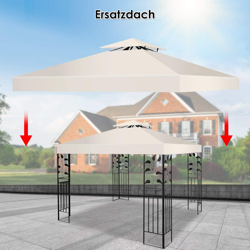 Coast Vervaningsdak - Weerbestendig - 3x3 M - Incl. Afvoergaten & Klittenbandsluitingen - Beige - a7527820bfe0418405ed67aea7d3a1718ef82801_78248fcapng_1_7896a5f4-7ed7-411d-8c0c-1af01406220b