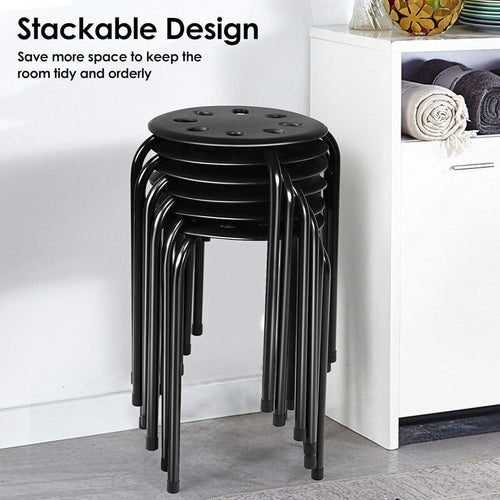 Coast 6-pack stapelbare metalen krukken met een X-vormig metalen frame ronde stoel zwart - a955601f2e2ceb63cea925f89c515109dda3608f_81ilrRhxPLL._AC_SL1500__1
