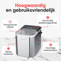 Kitchenwell IJsblokjesmachine - 1.3L - IJsblokjesmaker - IJsschep – 12kg/24 uur - Draagbaar - Zelfreinigingsfunctie - RVS - aa7e9fbba7399b337dbf1d3be70372f6f2780ec0_Enriched_product_image