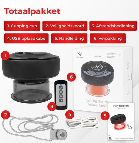 Nuvance - Cupping Cup Pro - Slimme Koper - Massageapparaat - Elektrische Massage Cup - Incl. eBook - Cupping Cup Massage Set - ab3eb1fc54b8a54453024a6775487e8fe62d07ac_Enriched_product_image