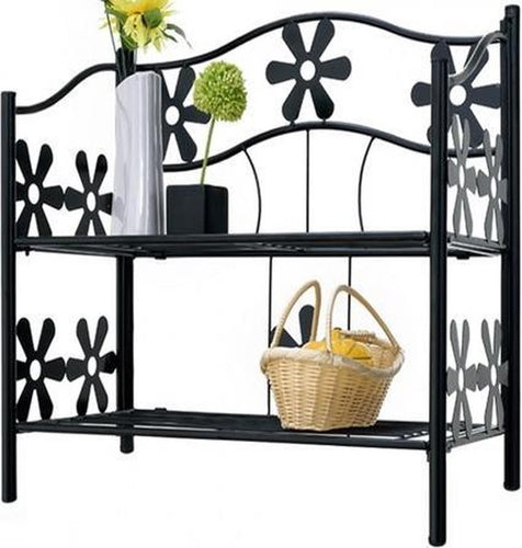 Casaria Plantenrek Etagere – 2 Planken Metaal 50x30x60 cm – Zwart - aeb4a36b-1e9e-4167-ab34-54fc7b6588c7