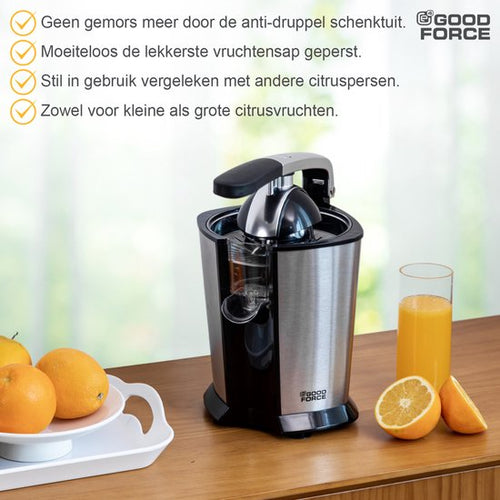 GoodForce Citruspers - Elektrische Sinaasappelpers - Fruitpers - Citroenpers - Rvs - Pershendel - aefe6a46e2964707d2e7ae520a169e85ff20bec6_Enriched_product_image_9f2a26f4-44df-4cba-831c-0bb121292cf4