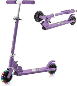Kinderstep – 2 Wielen – Verstelbaar Stuur & Achterrem – Met Knipperende Wielen – Paars - b084f9c61c95b2bd83437087b1dde63770d6584e_Enriched_product_image