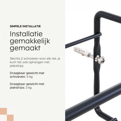 Noswo Kruidenrek Ophangbaar - Voor 24 Kruidenpotjes - 4 Stuks - Keukenrek Hangend - RVS - Zwart - b291186dd15b835e5595211bbd096ca850ae87de_Enriched_product_image_46c929e1-a0db-4b52-9192-0fde202d2464