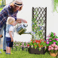Coast Verhoogde plantenbak met trellis – kunststof, zelfwaterend, 40×40×135 cm, donkerbruin - b2d1ddfb773009a04d269da9c4775d156c97ff42_Raised_Garden_Bed_with_Trellis_and_Self_Watering_System_Brown_2_1
