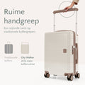 Skycases City Walker – 3-delige Kofferset | Lichtgewicht & Duurzaam | 20, 24 & 28 Inch | 360° Spinner Wielen | TSA-slot | Inclusief Beschermhoezen – Beige - b6bf0441e455f8694dc473a0c4a2298542922900_Enriched_product_image