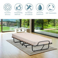 Coast Bed - Opvouwbaar - Tot 120kg. - Incl. Traagschuim Matras - 80 x 190 x 39 cm - Beige - b79e84d07252b29d968eec6410837b07d9b38106_hoge_dichtheid_traagschuim_matras_biedt_superieur_comfort_vouwbed_draagbaar_bed_met_10_cm_traag_5b26e2bc-42ab-48f5-8ced-8f229f08f1d9