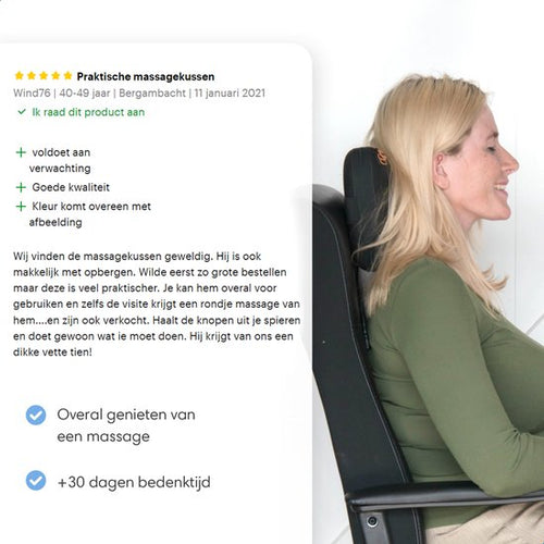 Shiatsu Massagekussen - Elektrisch Nekmassage Apparaat - Massage Apparaten - Nek en Schouder Massage Apparaat - Massageapparaten met Infrarood Verwarming - ba6939ab0d2d59a9baf62a61da68bad343f6b342_Enriched_product_image