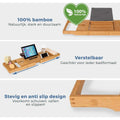 LifeGoods Badplank - Uitschuifbaar - voor in Bad - 74.5 tot 108.5 cm - met Houder - Hout - bb10830e-3c93-41d4-89d6-39e80a82416a