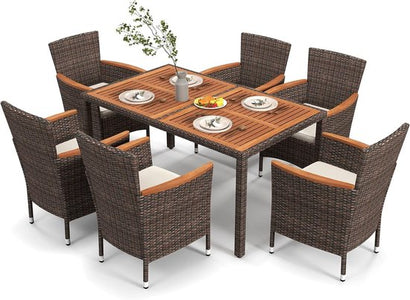Coast Tuinmeubelset - 7-Delig - Max. 180 kg - 150 x 90 x 74 cm - Bruin - bd940c5feb2341555e10df7f33517eb2b4dbeee8_Enriched_product_image