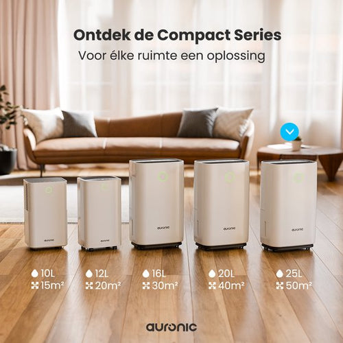 Auronic Luchtontvochtiger - Compact Series - 25L per dag - Was-droog functie - Slaapkamer, Badkamer en Woonkamer - Wit - bf43bf64dc238e9149d6d0d7081ddc4c8df2c4fd_Enriched_product_image_492c8316-20d6-43a4-b718-f43c39ae7cf3