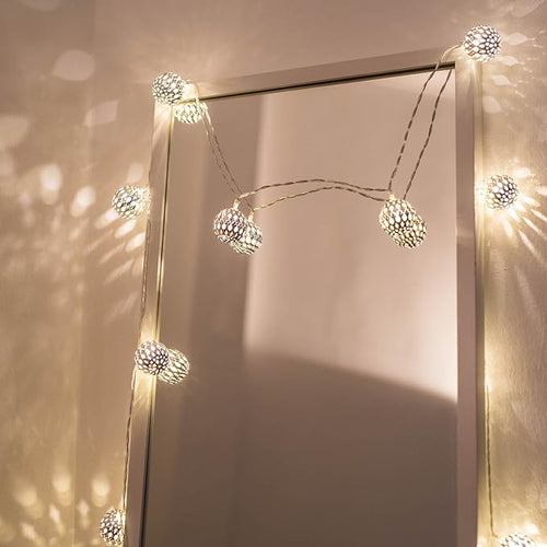LED-lichtslinger in Marokkaanse stijl - 7 m - 240 V - 20 Lampbollen - Warm wit - Zilver - c3105a5b7aa5a57bed1d72a295cb52dcad7c18b9_71czWiz8H_L._AC_SX679__1_421979d0-8dae-49b9-921b-b32667441a6c