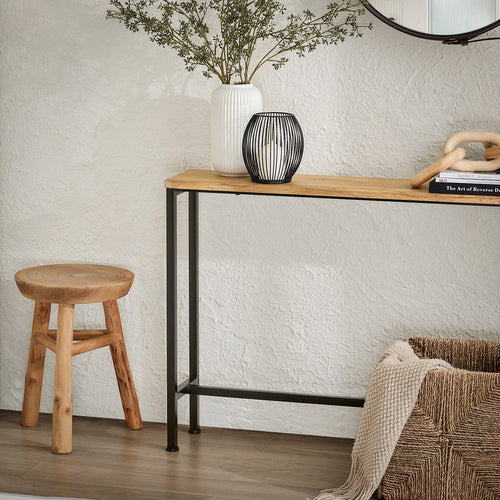 SoBuy FSB19-E Consoletafel – Slanke Industriële Bijzettafel van MDF en Metaal – 120 x 20 x 65 cm - c6447eaee3910be2a8e11f40606389a18c679cdd_FSB19_E_X004_1