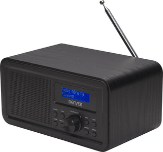 Denver DAB Radio - Retro Radio - FM Radio - Keukenradio - Draagbare radio - Batterijen & Netstroom - DAB30 - Zwart - c6817f6d-ae7d-4f20-96aa-a8ab2553c424