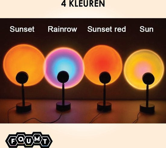 Foumt Sunset projector lamp - 4 kleuren - Zwart - c8460667-1e87-4690-911b-a5a0f13f2abc_5c31d476-f212-4cac-aecc-ed272b31a84e