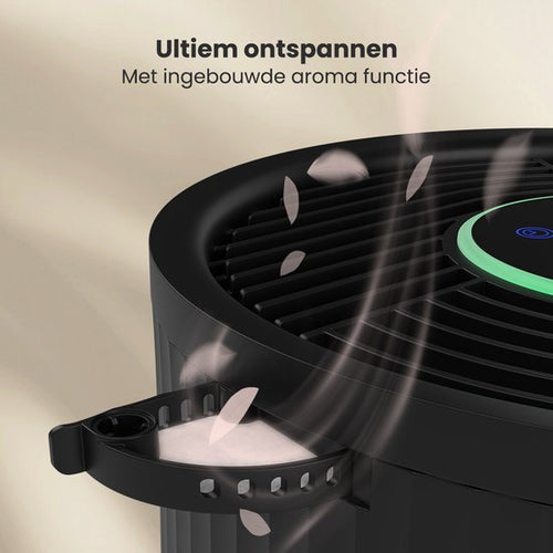 Auronic Luchtreiniger Compact Pro - Met HEPA 13-filter - 150 m³/u - 30 m² - Aromatherapie functie - 3 Standen - Air Purifier - Zwart - c933ccc53178eae28a1ae6c329fab99139f91d84_Enriched_product_image