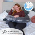 EL-Life Zwangerschapskussen XXL U-Vorm - Zijslaapkussen - Lichaamskussen - Voedingskussen - Body Pillow - 140x80cm - Afneembare Minky Fleece Hoes, Grijs - ca26e4d2-f8b4-480d-a791-e6fce300264b_fec04148-bbf8-4281-8ab2-ebbee4aa48b0
