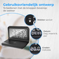 Nuvance - Digitale Wekker - Wekker - Digitale Wekker Slaapkamer - Inclusief Draadloze oplader en Usb Oplaadpoort - met Snooze Functie en Dubbel Alarm - cd4dc87d22659f9144fc0e7f5dffdaf889438ca9_Enriched_product_image