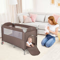 5-in-1 Babybed 125x65x76 cm - Bruin | Inclusief Matras, Luiertafel & Muziekdoosje - cddb0afba6baea1b1604fed1456addf0e1f9f3dc_draagbare_luiertafel_wieg_met_luiertafel_draagbare_wieg_voor_baby_10_17_11852__9__1